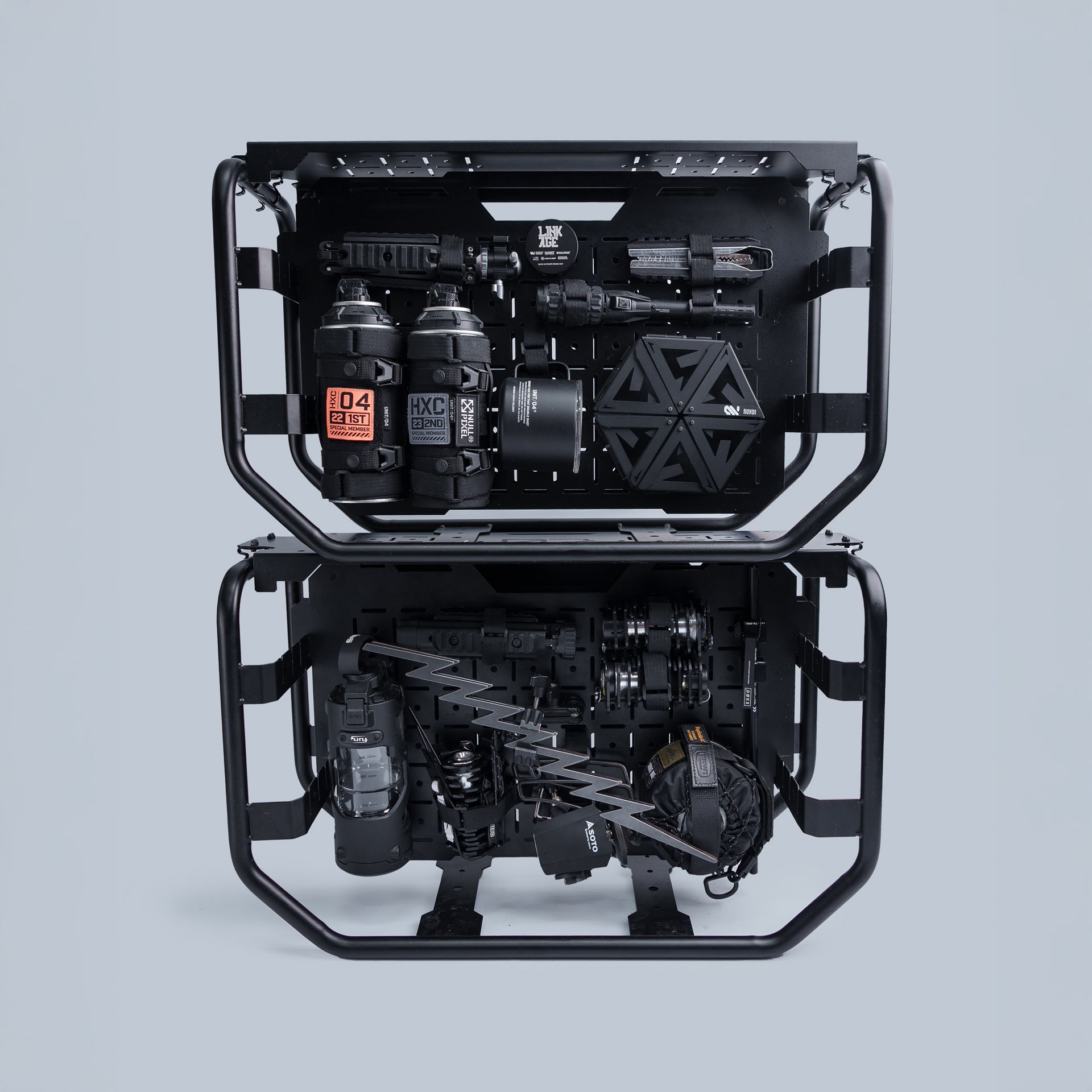 テーブル・チェア・ハンモック NUXDI 07 SUKUNAKARE STANDARD SET 07 SUKUNAKARE - MAT BLACK ｜NUXDI｜オープンフレームコンテナ